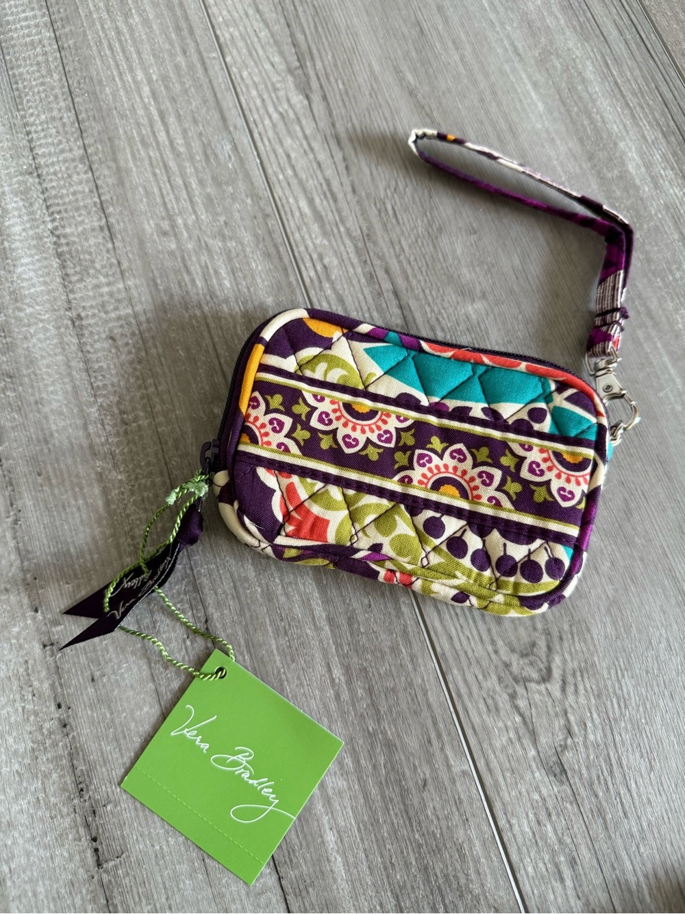 Vera Bradley Tech Case/Wristlet in Plum Crazy NWT